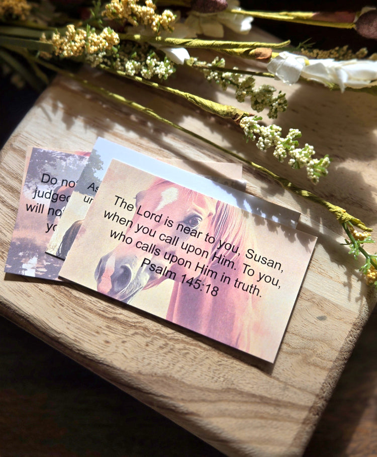 Personalized Scripture Cards - Horse