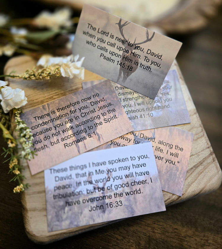 Personalized Scripture Cards - Deer
