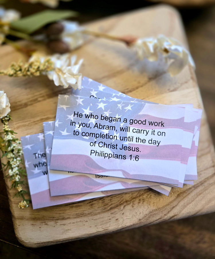 Personalized Scripture Cards - Patriotic