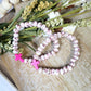 Pink Splatter + Pink Cross Bracelet