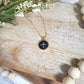 Round Black Pearl Cross Charm Necklace