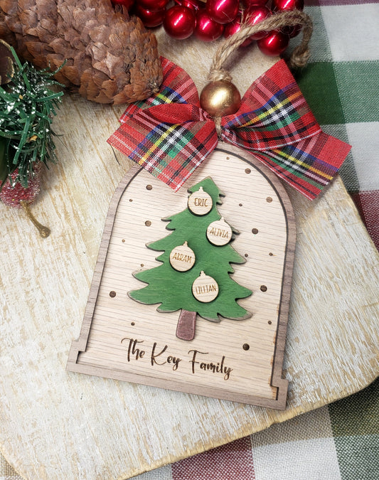 Layered Family Tree Ornament