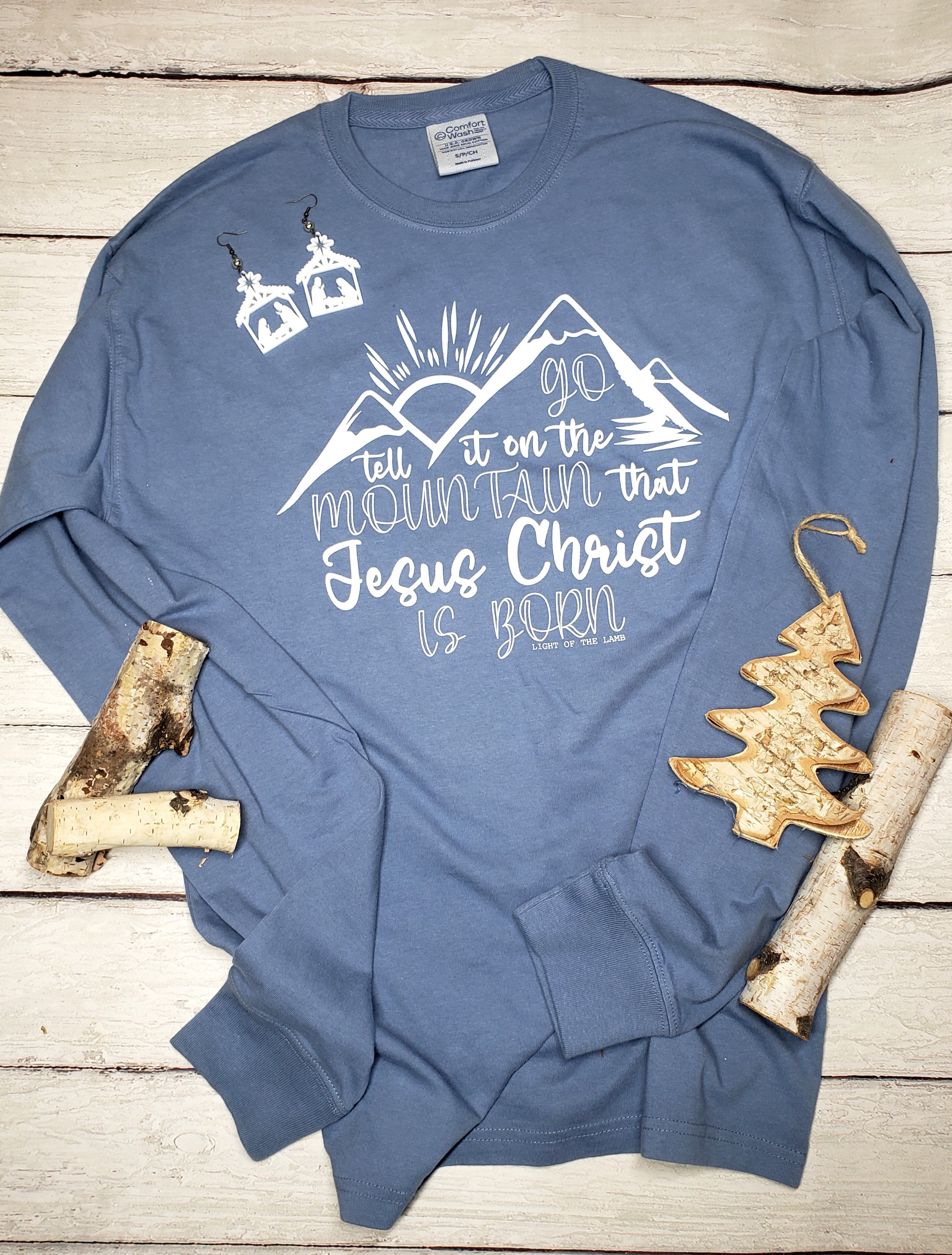 Go Tell It On The Mountain LS Tee (Comfort Wash)
