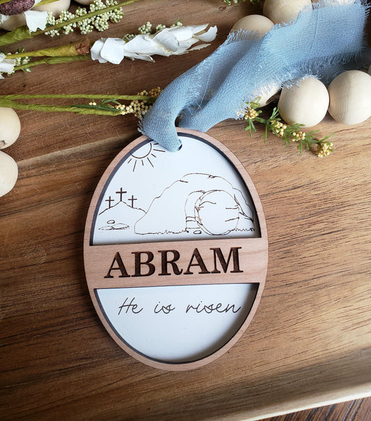 He is Risen Easter Tag