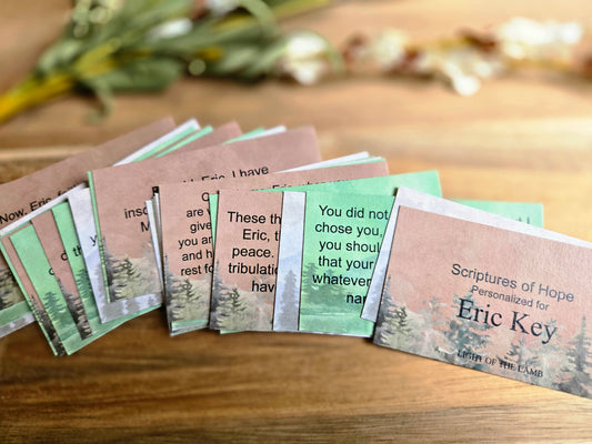 Woodland Personalized Scripture Cards