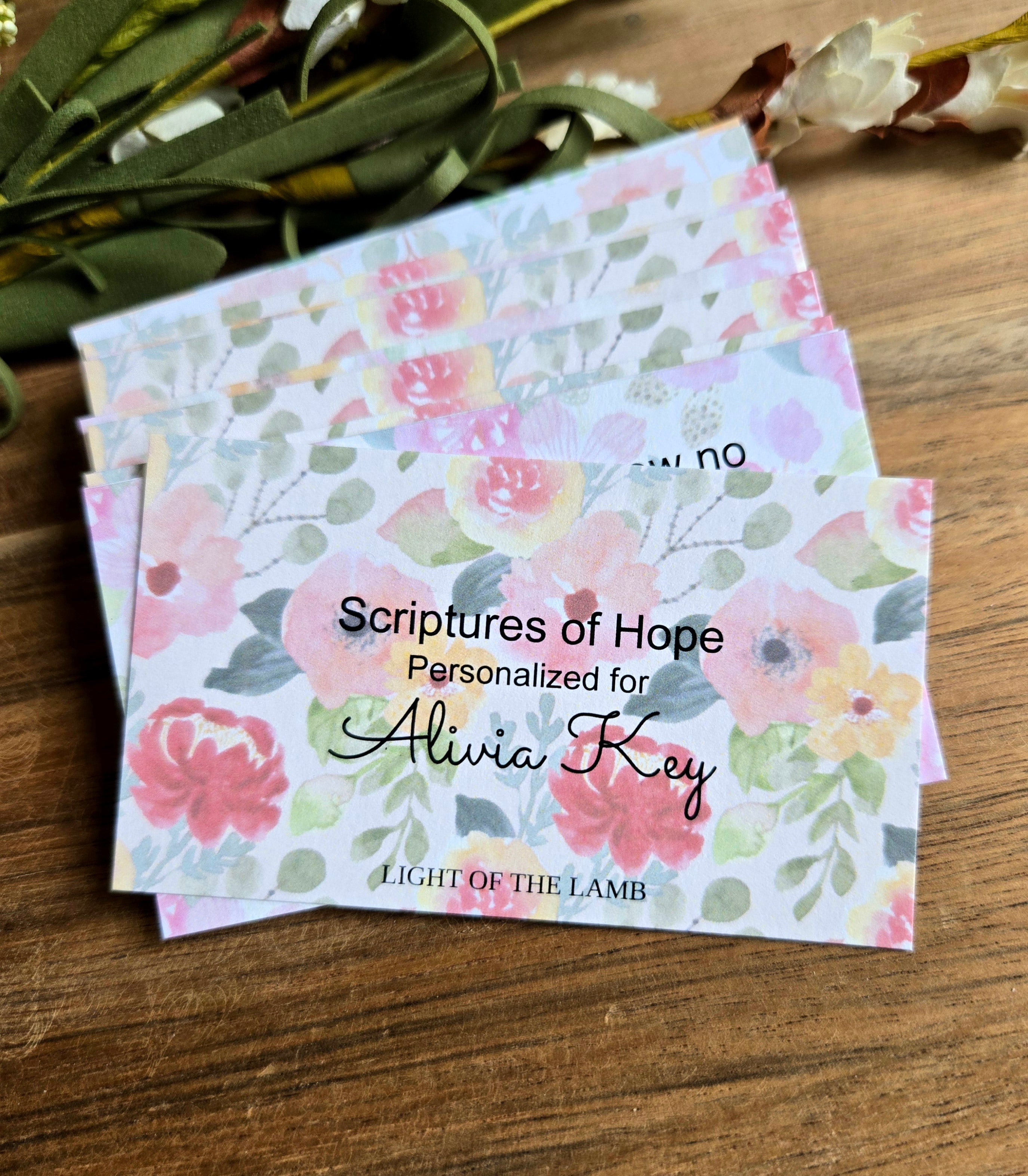 Scripture Card Set Floral Personalized Scripture Cards – Light of The Lamb