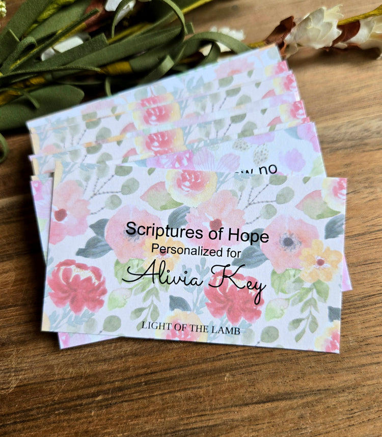 Floral Personalized Scripture Cards