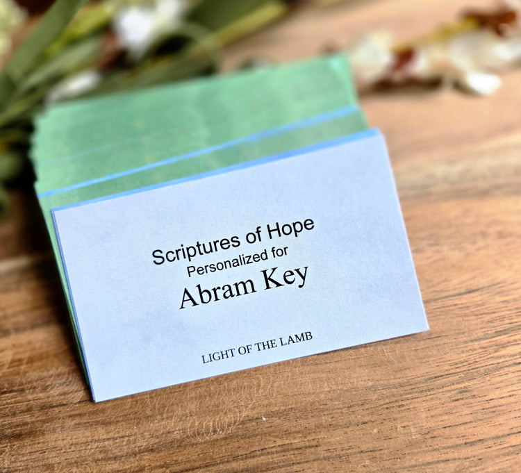 Blue/Green Personalized Scripture Cards