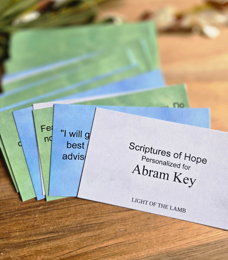 Blue/Green Personalized Scripture Cards