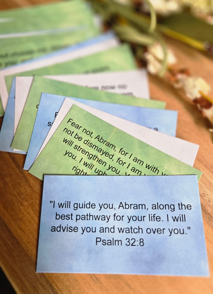 Blue/Green Personalized Scripture Cards