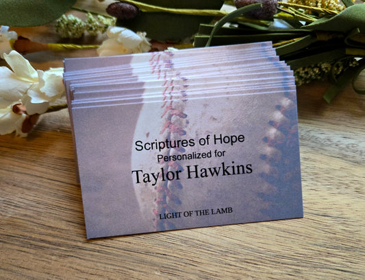 Personalized Scripture Cards (Baseball)