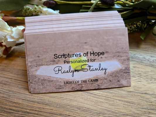 Personalized Scripture Cards (Softball)