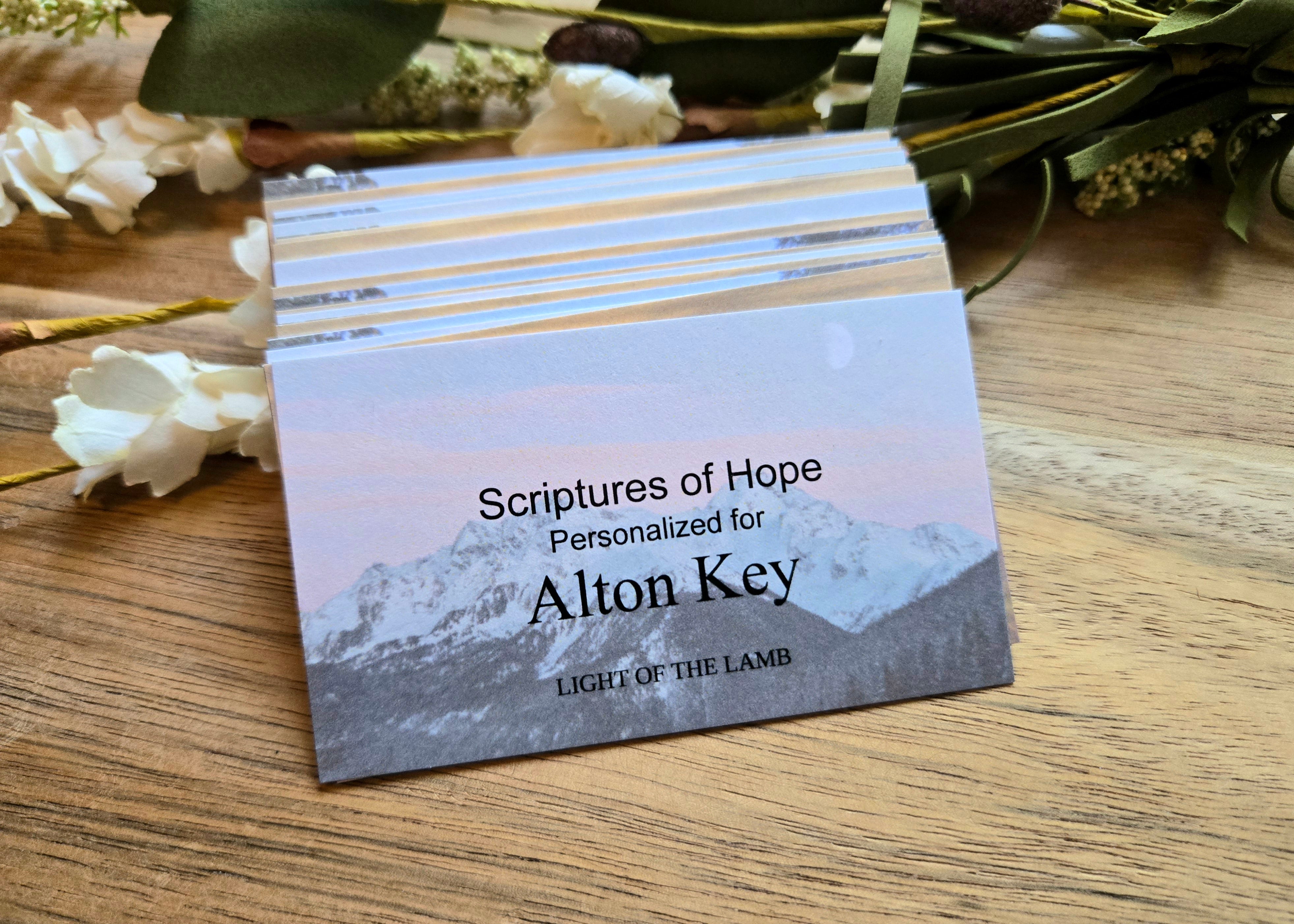 Personalized Scripture Cards (Mountains) – Light of The Lamb