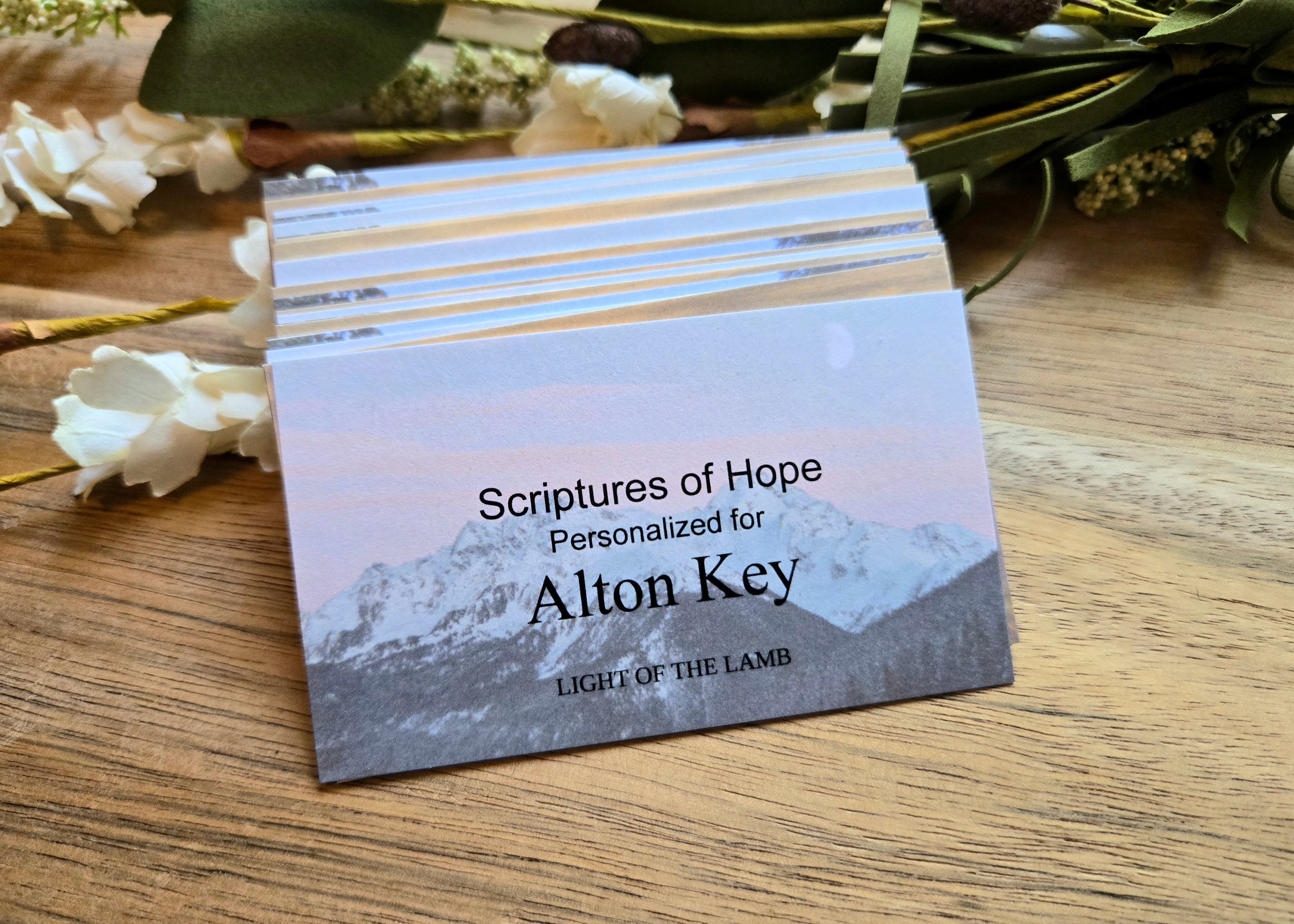 Personalized Scripture Cards -  Mountains