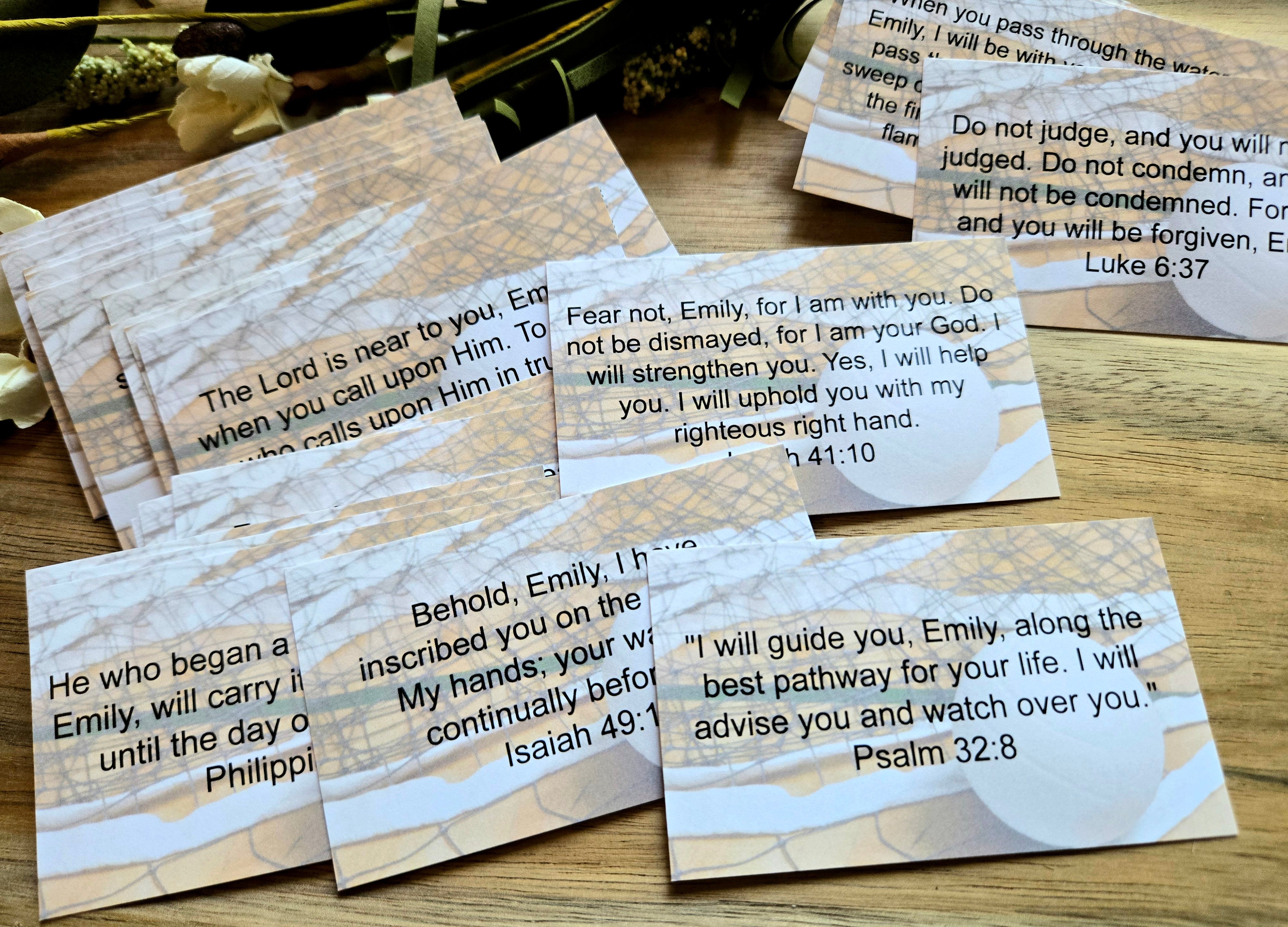 Personalized Scripture Cards -  Volleyball
