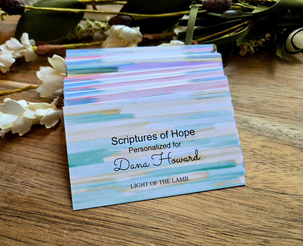 Personalized Scripture Cards - Bright Watercolor