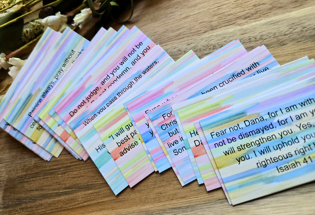 Personalized Scripture Cards - Bright Watercolor