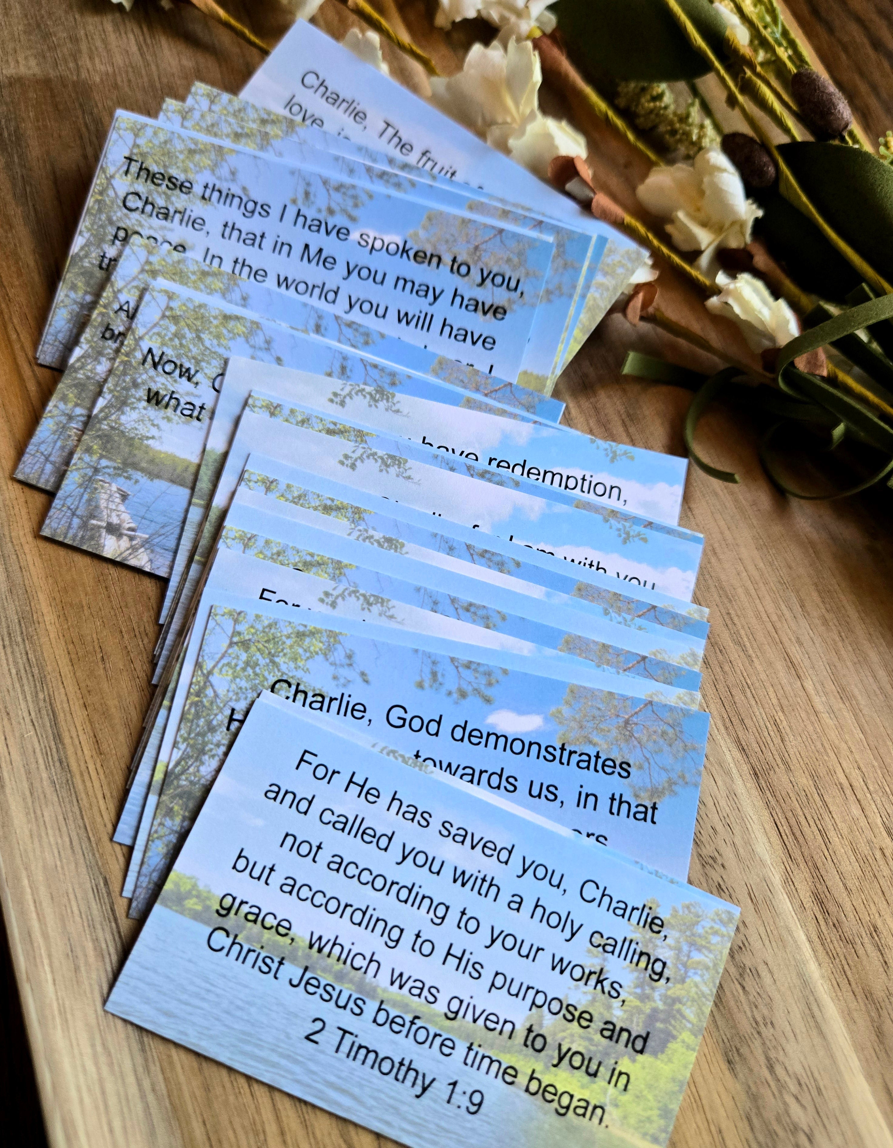 Personalized Scripture Cards - Lake