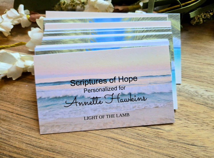 Personalized Scripture Cards (Beach)