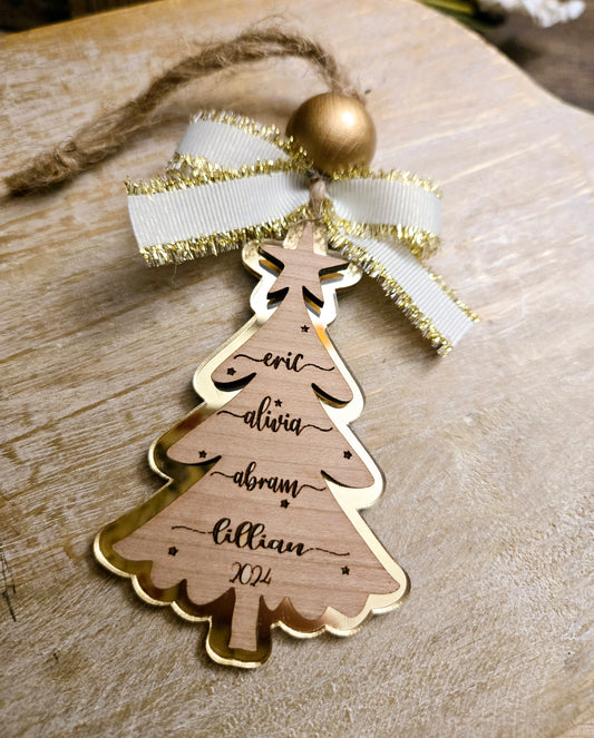 2024 Layered Tree Family Ornament