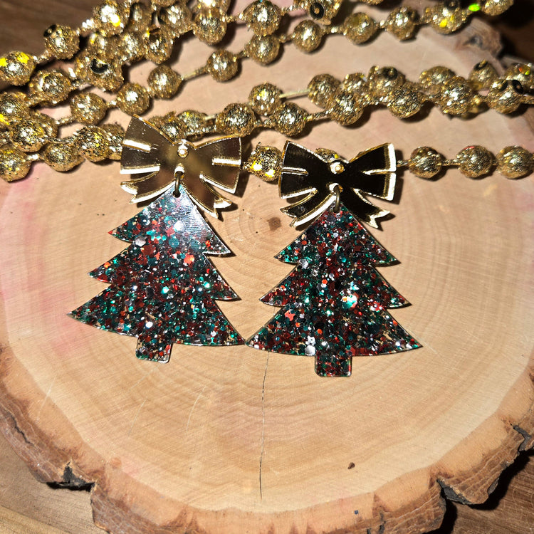 Bow Christmas Tree - Christmas Glitter