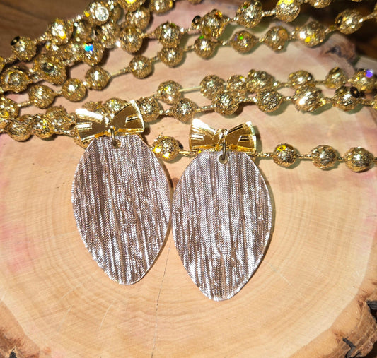 Christmas Light Bulb Earrings - Brushed Champagne