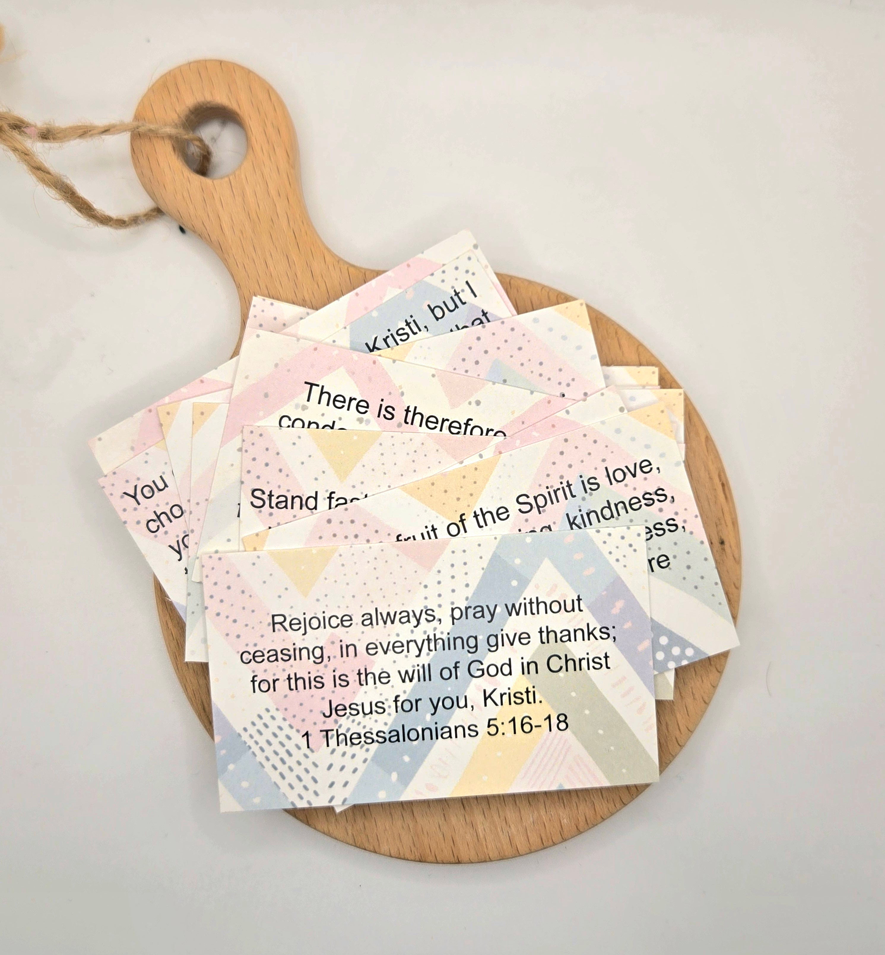Personalized Scripture Cards - Chevron