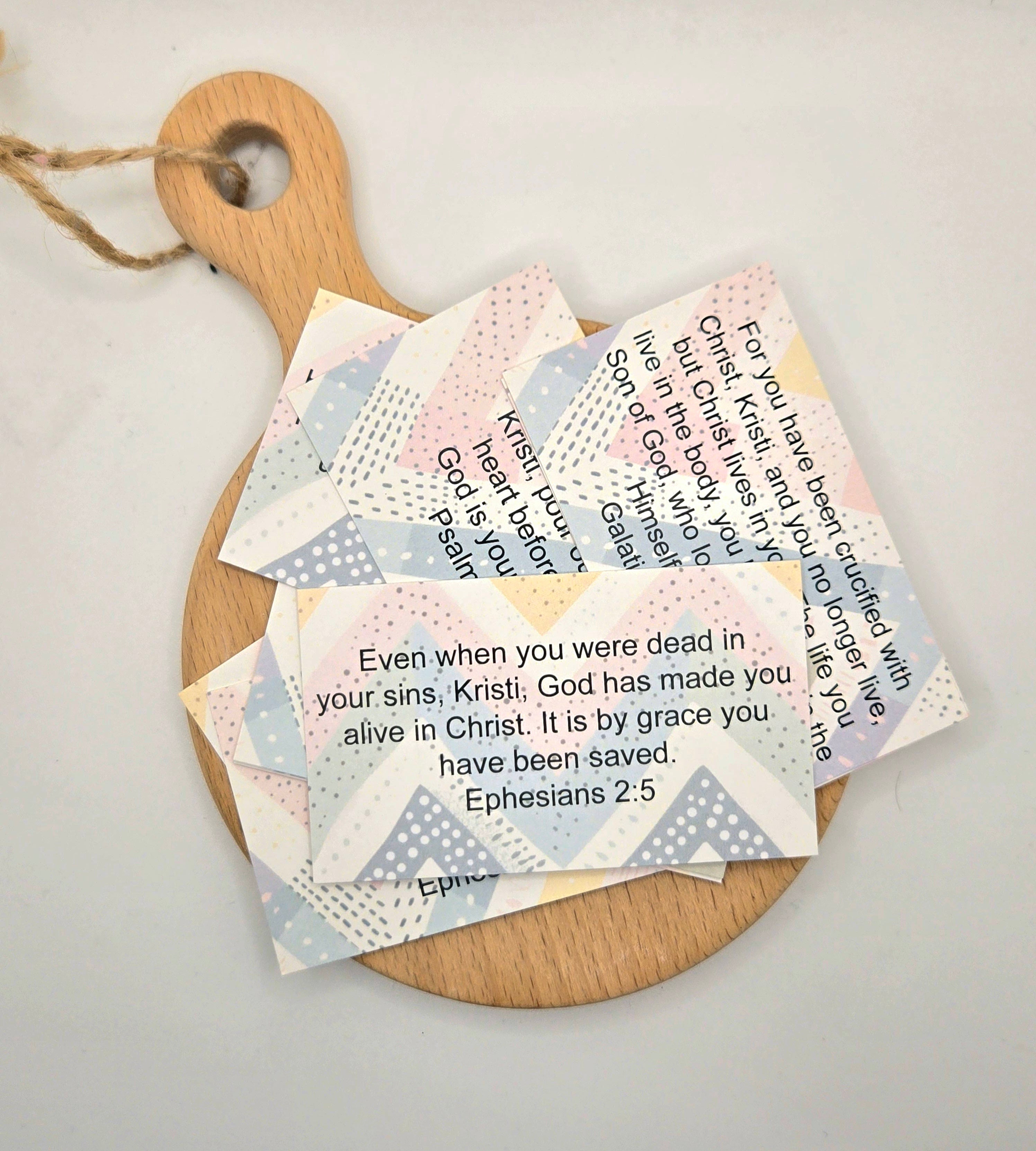 Personalized Scripture Cards - Chevron