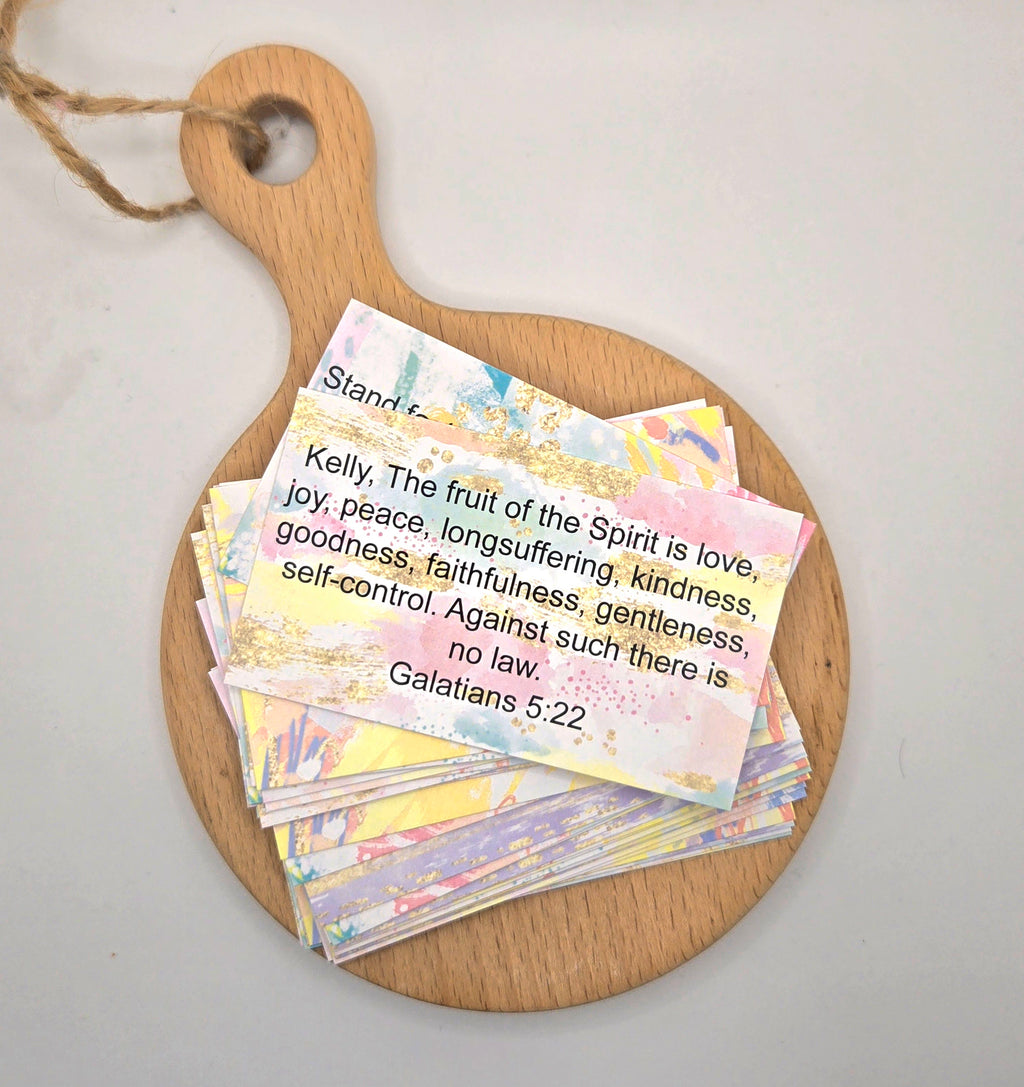 Personalized Scripture Cards - Bright Brushstrokes