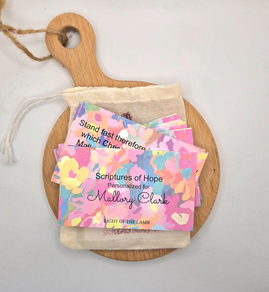 Personalized Scripture Cards (Bright Florals)