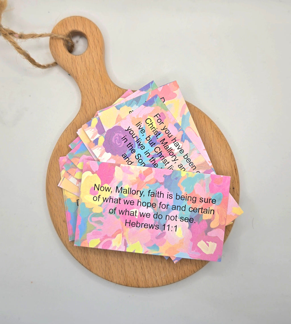 Personalized Scripture Cards - Bright Florals