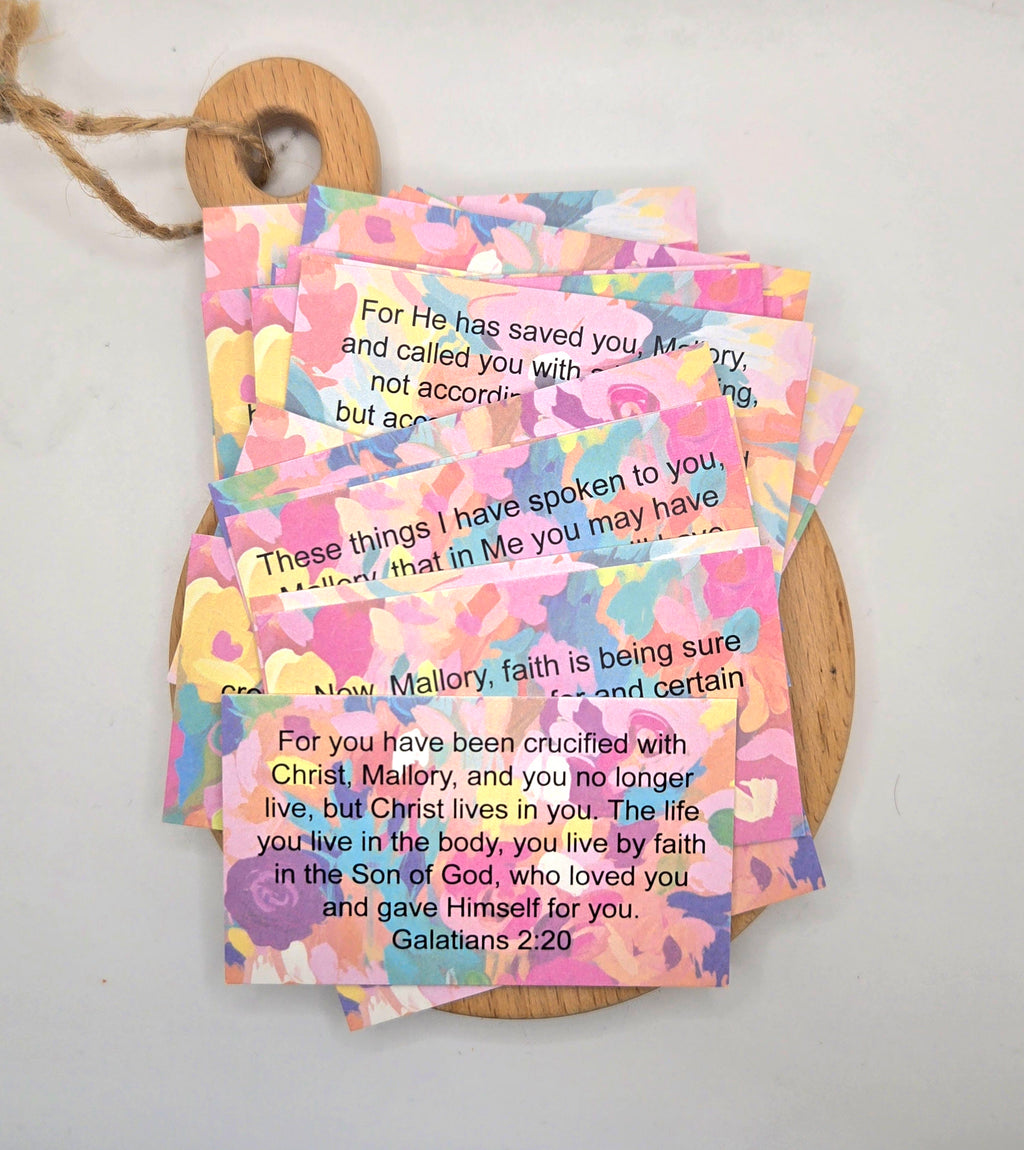 Personalized Scripture Cards - Bright Florals