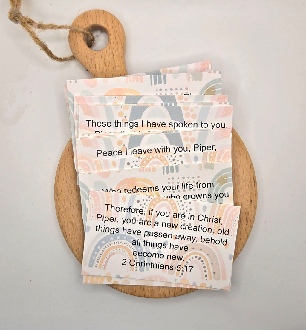 Personalized Scripture Cards - Boho Rainbow