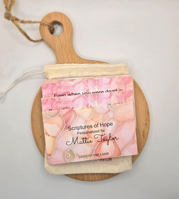 Personalized Scripture Cards (Blush)