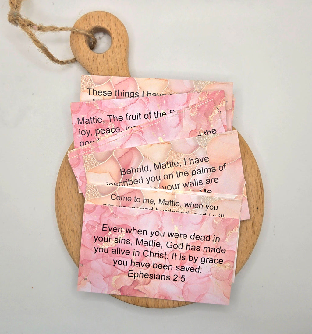 Personalized Scripture Cards - Blush