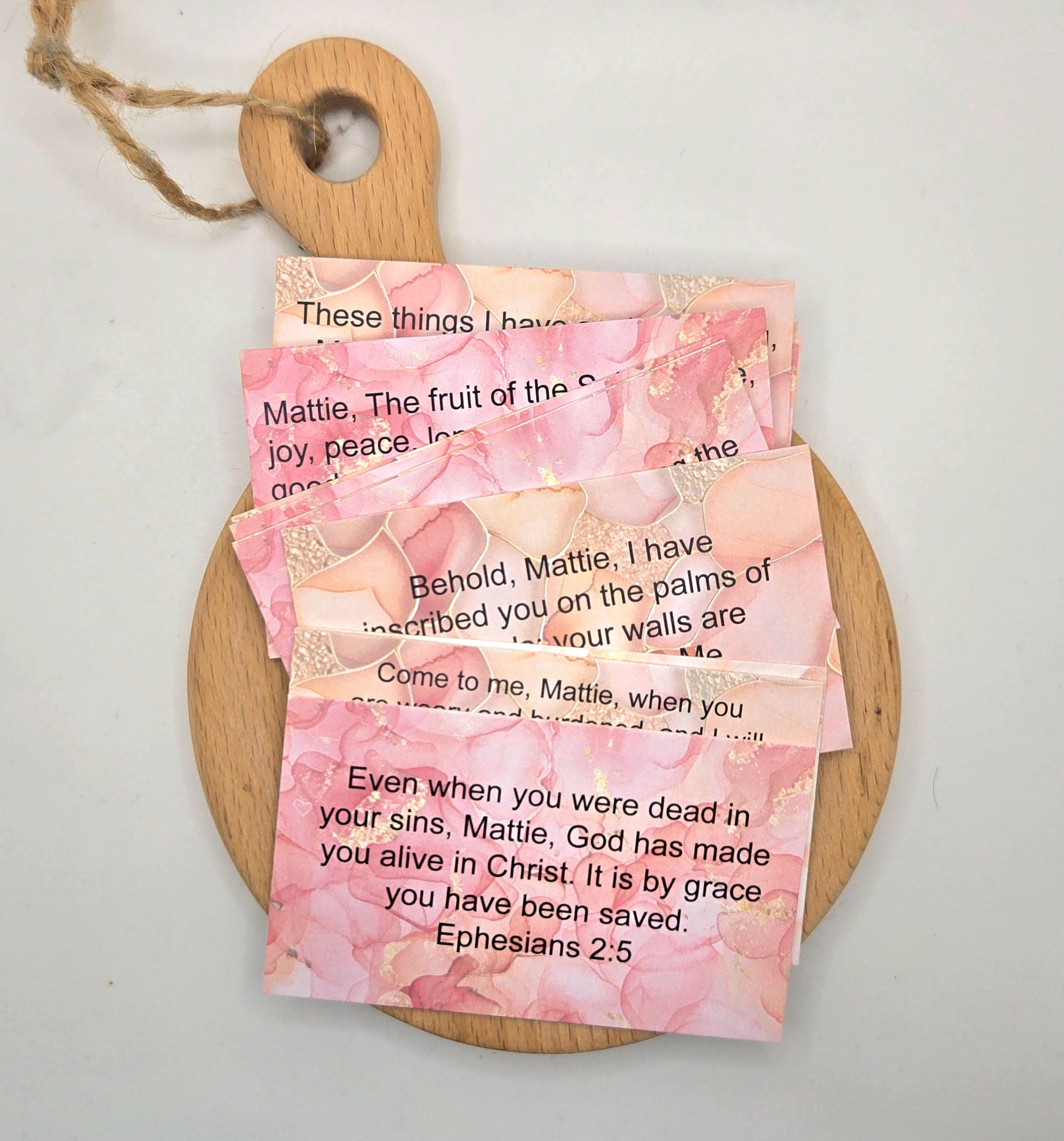 Personalized Scripture Cards - Blush