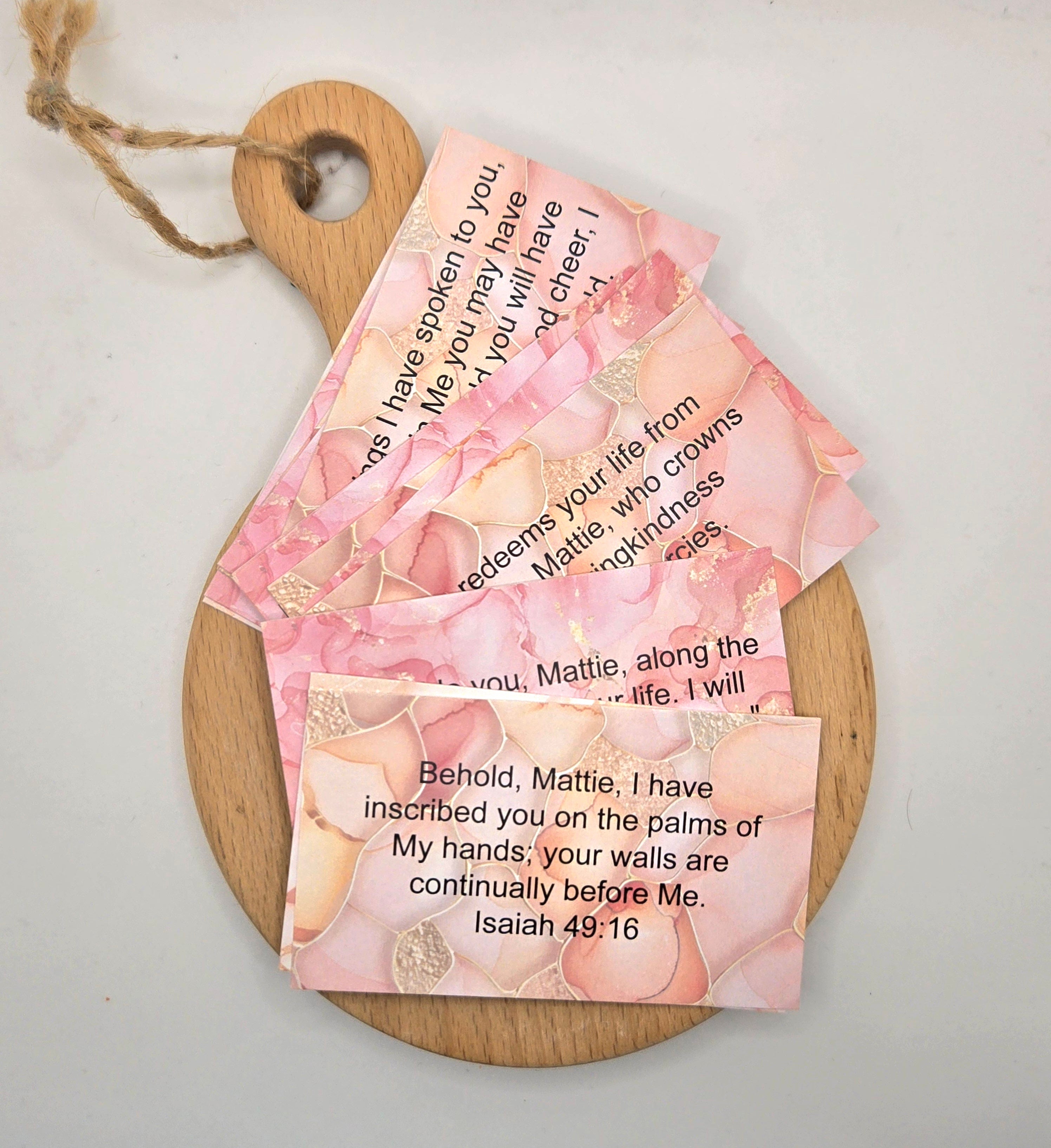 Personalized Scripture Cards - Blush