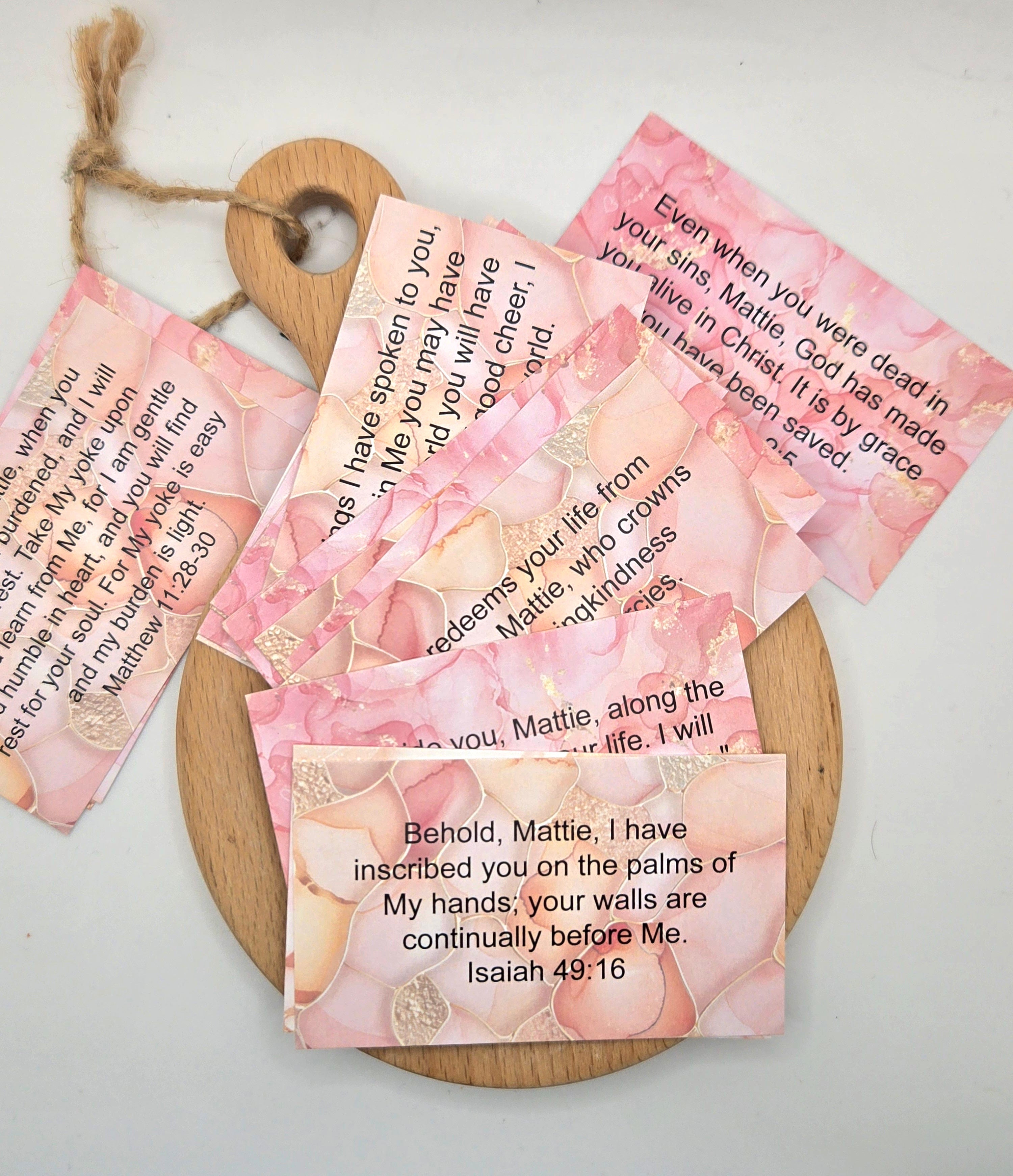 Personalized Scripture Cards - Blush