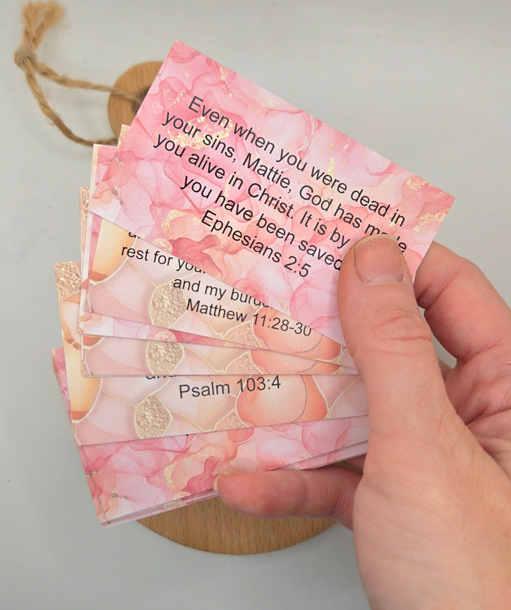 Personalized Scripture Cards - Blush