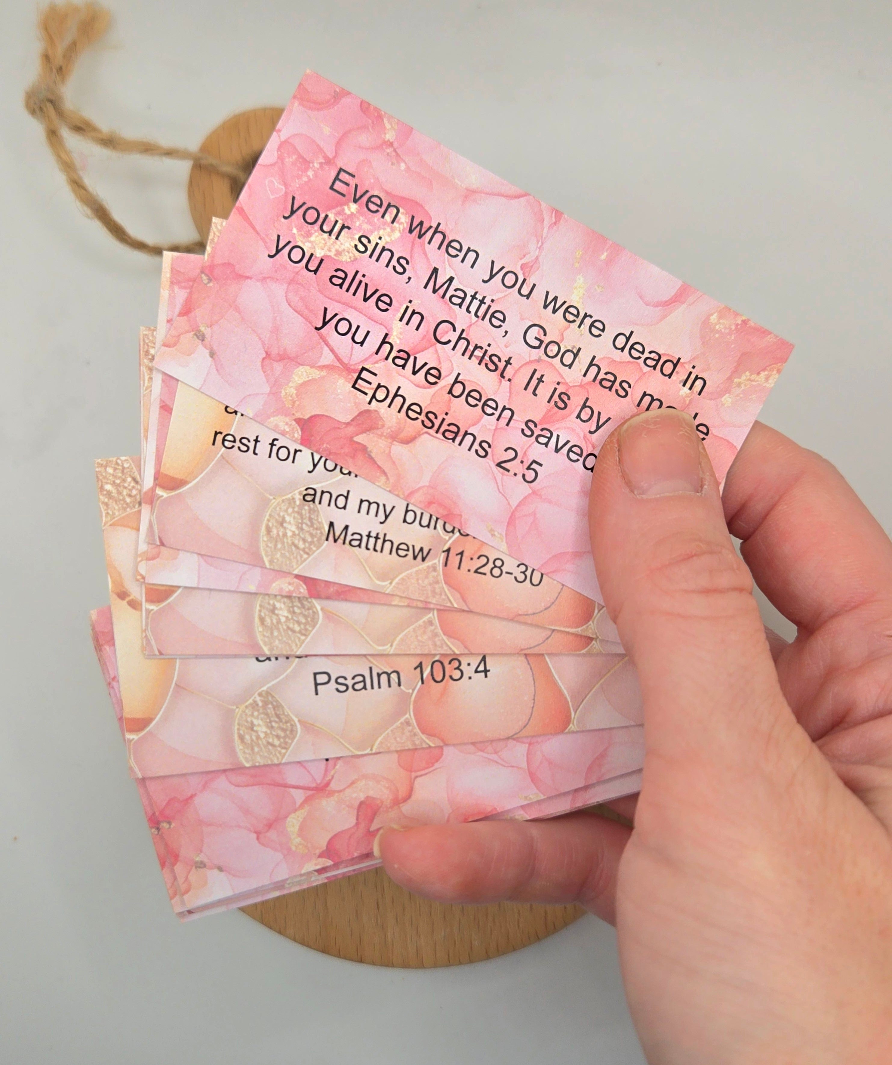 Personalized Scripture Cards - Blush