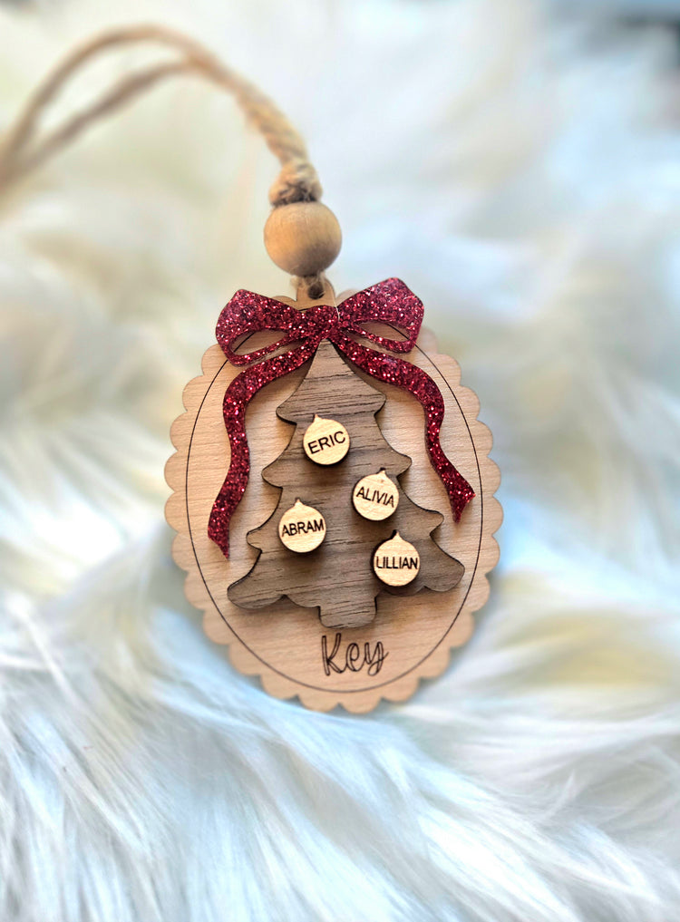 Personalized Family Christmas Tree Ornament