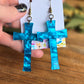 Radiant Faith Cross Earrings - Blue Marble
