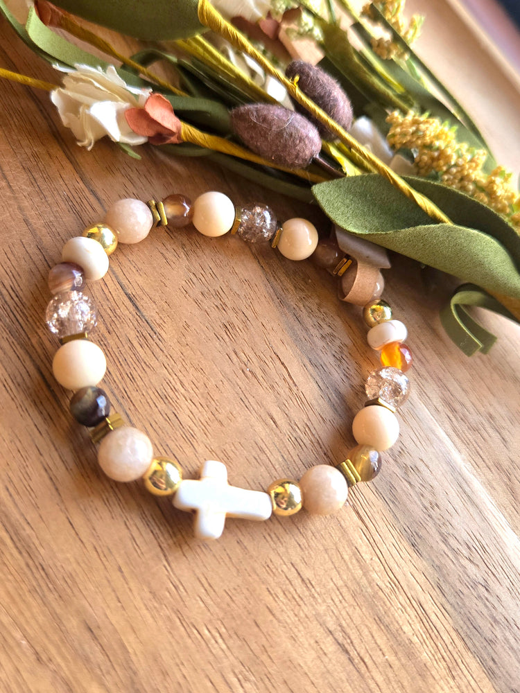 Radiant Faith Neutral Cross Bracelet