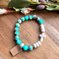 Hope & Strength Turquoise Cross Bracelet