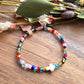 Rainbow Faith Bead Cross Bracelet
