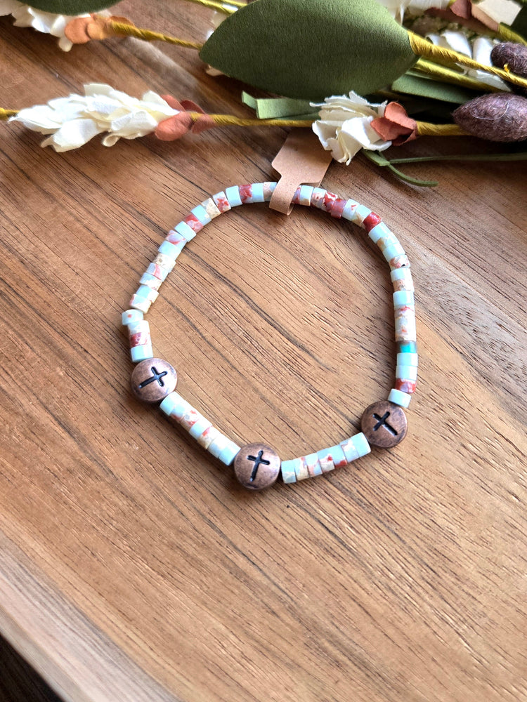 Rustic Cross Bracelet