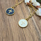 Round Cross Charm Necklace