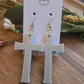 Radiant Faith Cross Earrings - Dove Grey