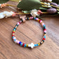 Rainbow Faith Bead Cross Bracelet