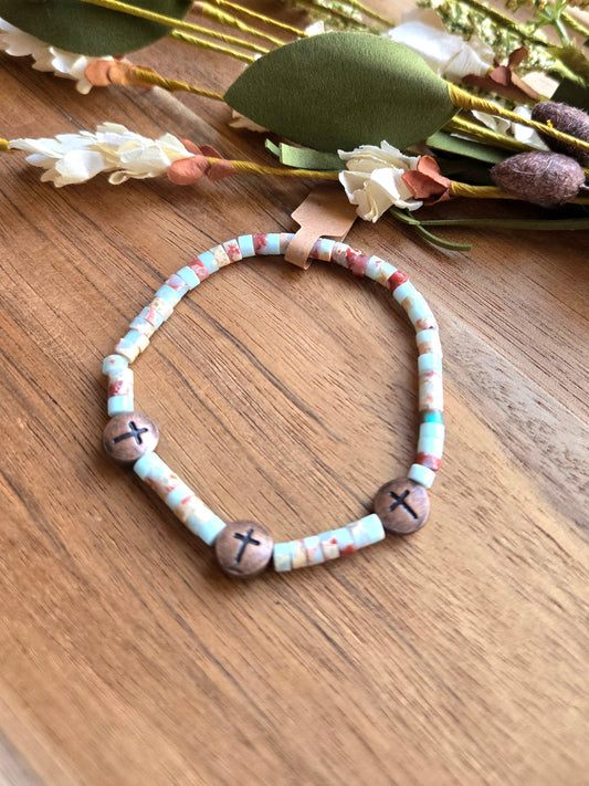 Rustic Cross Bracelet